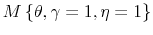  M\left \{\theta , \gamma =1, \eta =1\right \}