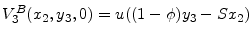 \displaystyle V_3^B(x_2,y_3,0) = u((1-\phi)y_3 - Sx_2)