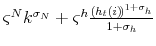  \varsigma ^{N}k^{\sigma _{N}}+\varsigma ^{h}\frac{(h_{t}(i)\!)^{1+\sigma _{h}}}{1+\sigma _{h}}