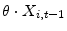  \theta\cdot X_{i,t-1}