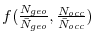  f(\frac{N_{geo}}{\bar{N}_{geo}},\frac{N_{occ}}{\bar{ N}_{occ}})