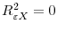  R^{2}_{\varepsilon X}=0