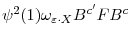 \displaystyle \psi^{2}(1)\omega_{\varepsilon\cdot X}B^{c'}FB^{c}