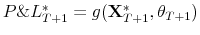  P\&L^{*}_{T+1}=g(\mathbf{X}_{T+1}^{*},\theta_{T+1})