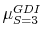  \mu^{GDI}_{S=3}