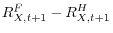  R_{X,t+1}^{F}-R_{X,t+1}^{H}