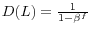  D(L)=\frac{1}{1-\beta ^{f} } 