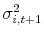  \sigma_{i,t+1}^2