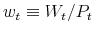  w_{t}\equiv W_{t}/P_{t}