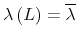  % \lambda \left( L\right) =\overline{\lambda }