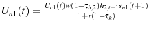  U_{n1}(t)=\frac{U_{c1}(t) w(1-\tau_{h,2})h_{2,t+1}s_{n1}(t+1)}{1+r(1-\tau_{k})}