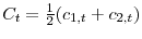  C_t = \frac{1}{2}(c_{1,t} + c_{2,t})