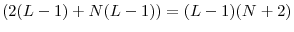  (2(L-1)+N(L-1))=(L-1)(N+2)