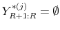  Y^{*(j)}_{R+1:R} = \emptyset