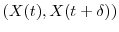  (X(t),X(t+\delta))