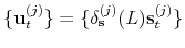  \{\mathbf{u}% _{t}^{(j)}\}=\{\delta _{\mathbf{s}}^{(j)}(L)\mathbf{s}_{t}^{(j)}\}