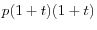 p(1+t)(1+t)