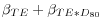 \beta_{TE} + \beta_{ TE * D_{80}}
