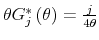 \theta G_{j}^{*}\left(\theta\right)=\frac{j}{4\theta}