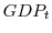  GDP_{t}