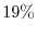  19\%