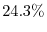  24.3\%