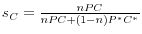  s_{C}=\frac{nPC}{nPC+(1-n)P^{\ast}C^{\ast}}