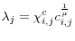 \displaystyle \lambda_{j}=\chi^{c}_{i,j}c_{i,j}^{\frac{1}{\mu}}