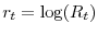  r_t = \log(R_t)