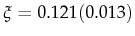  \xi=0.121 (0.013)
