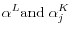  \alpha ^{L} {\rm and\; }\alpha _{j}^{K} 