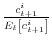  \frac{c_{t+1}^{i}}{E_{t}\left[c_{t+1}^{i}\right]}