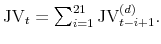  \mjv_{t} = \sum_{i=1}^{21} \mjv_{t-i+1}^{(d)}. 