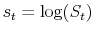  s_{t}=\log(S_t)