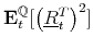  \mathbf{E}_{t}^{\mathbb{Q}}[\left(\underline{R}_{t}^{T}\right)^{2}]