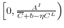  \left[ 0, \frac{A^I}{\overline{C}+b - \eta C^L} \right)