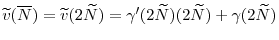 \displaystyle \widetilde{v}(\overline{N})=\widetilde{v}(2\widetilde{N})=\gamma ^{\prime }(2\widetilde{N})(2\widetilde{N})+\gamma (2\widetilde{N})