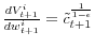  \frac{dV_{t+1}^{i}}{dw_{t+1}^{i}}=\tilde{c}_{t+1}^{\frac{1}{1-\epsilon}}