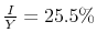  \frac{I}{Y}=25.5\%