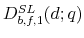 D_{b,f,1}^{SL}(d;q)
