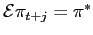 $ \mathcal{E}\pi_{t+j}=\pi^{\ast}$