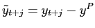 $ \tilde{y}_{t+j}=y_{t+j}-y^{P}$