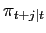 $\displaystyle \pi_{t+j\mid t}$