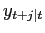 $\displaystyle y_{t+j\mid t}$