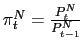 $ \pi_{t}^{N}=\frac{P_{t}^{N}}{P_{t-1}^{N}}$