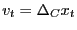 $ v_{t}=\Delta_{C}x_{t}$