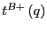 $ t^{B+}\left( q\right) $