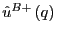 $ \hat{u}^{B+}\left( q\right) $