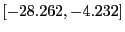 $ \left[ -28.262,-4.232\right] $