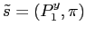 $ \tilde{s}=\left( P_{1}^{y},\pi\right) $